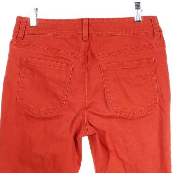Chicos Jeans Size 0 So Skinny Ankle 5 Pocket Deep Coral Burnt Orange Stretchy - Picture 6 of 8